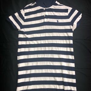 Stripe Polo collared dress